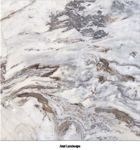 Arari Landscape Marble Slabs & Tiles, South Korea White Marble