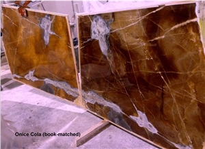 Cola Onyx Slabs, Onice Cola Book Matched Slabs