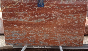Rosso Francia Classico Marble Slab and Tiles, France Red Marble