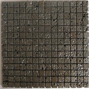 Glazed Lava Mosaic, Metallic Gun-grey
