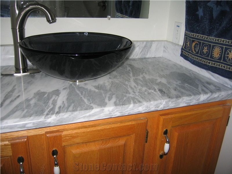 Nouvelle Grey Marble Bathroom Top Absolute Black Granite Vessel