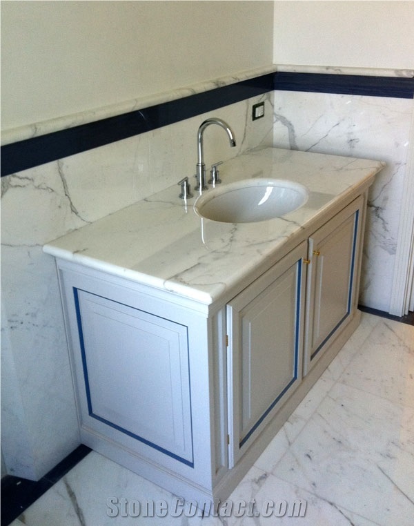 Statuario Carrara Marble Bathroom, Is Carrara Marble Good For Bathroom Vanity