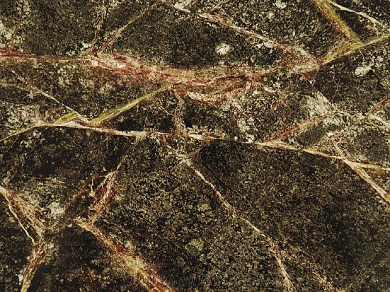 Rain Forest Brown Marble Tiles, Slabs