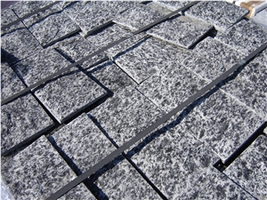 Serizzo Antigorio Grey Granite Split Face Wall Tiles, Mushroomed Wall Tiles