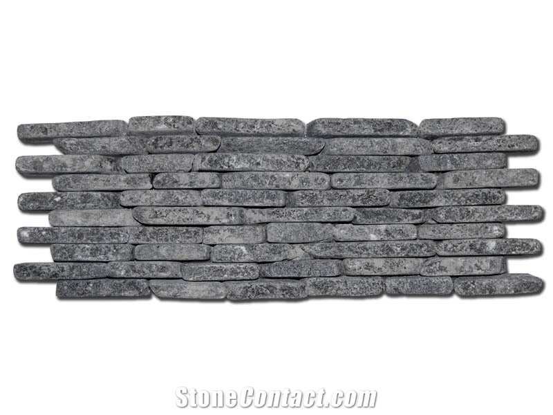 Creta Grey Marble Stacked Stone Wall Panel