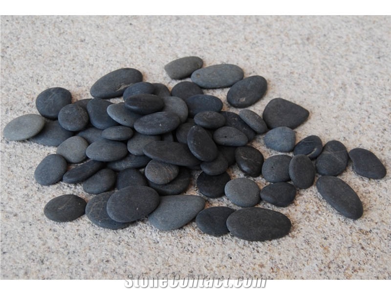 Nero Creta Black Marble Pebble Stone