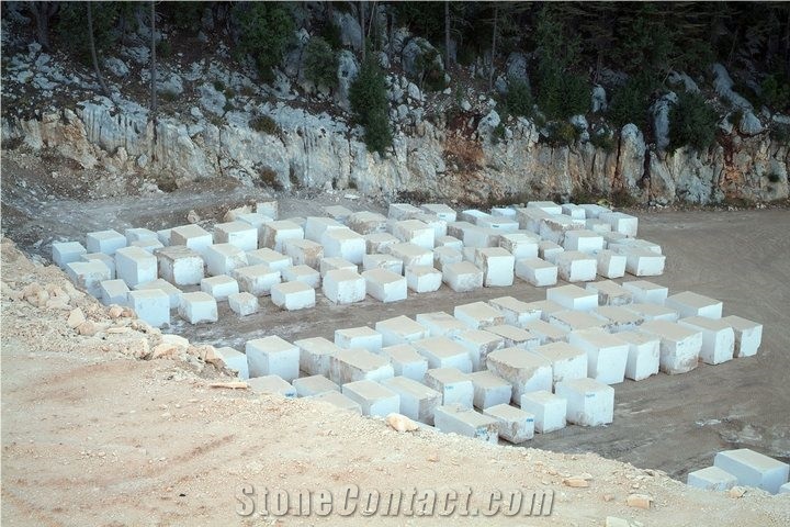 Turkish White Limestone Block, Ivory White Limestone Block