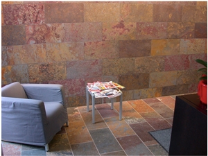Brazil Ardosia Multicolor Slate Floor and Wall Tiles