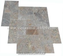 Yellow Limestone Slabs & Tiles, Patterns