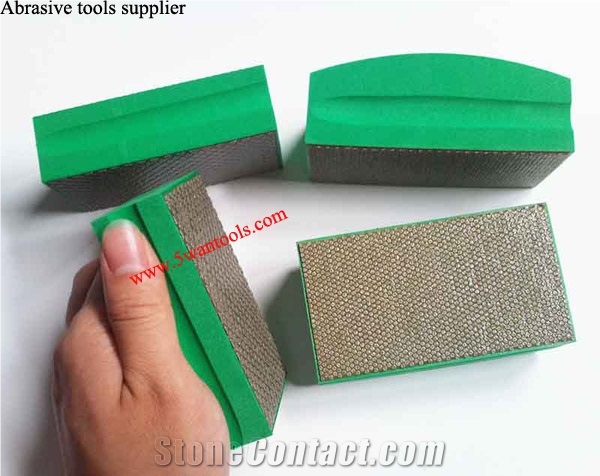 Electroplate Diamond Hand Grinding Polishing Pad, Abrasive Block