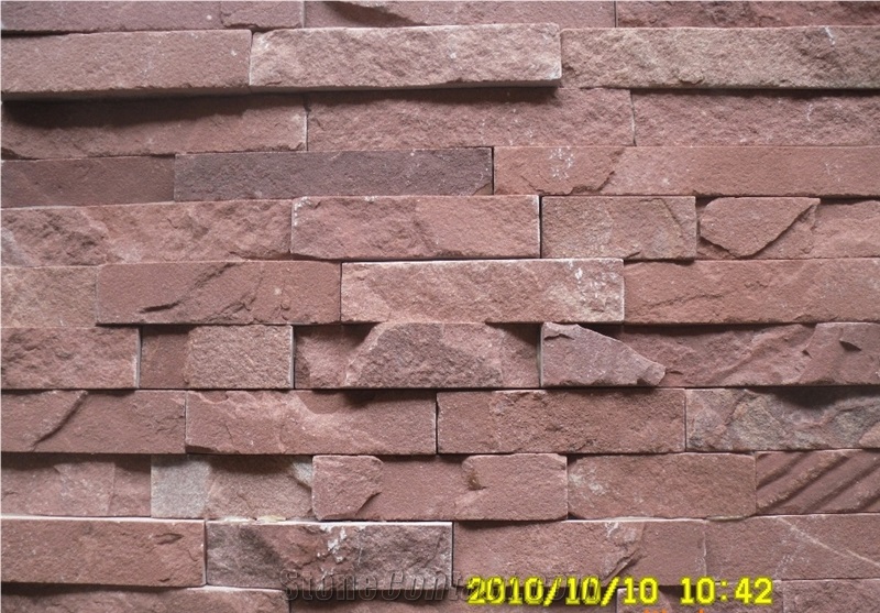 red sandstone cladding texture