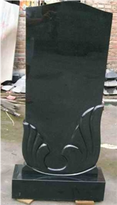 Russian Fengzhen Black Granite Gravestone