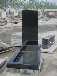 Shanxi Black Granite Rectangle Tombstone