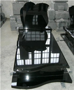 Shanxi Black Granite Tombstone Grave Stone