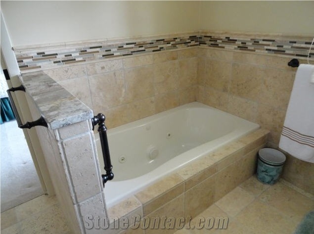 Sahara Gold Limestone Bath Tub Surround