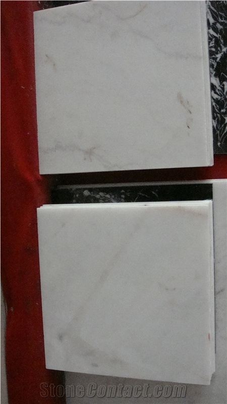 Polished Chinese Guangxi White Marble Tiles for Flooring