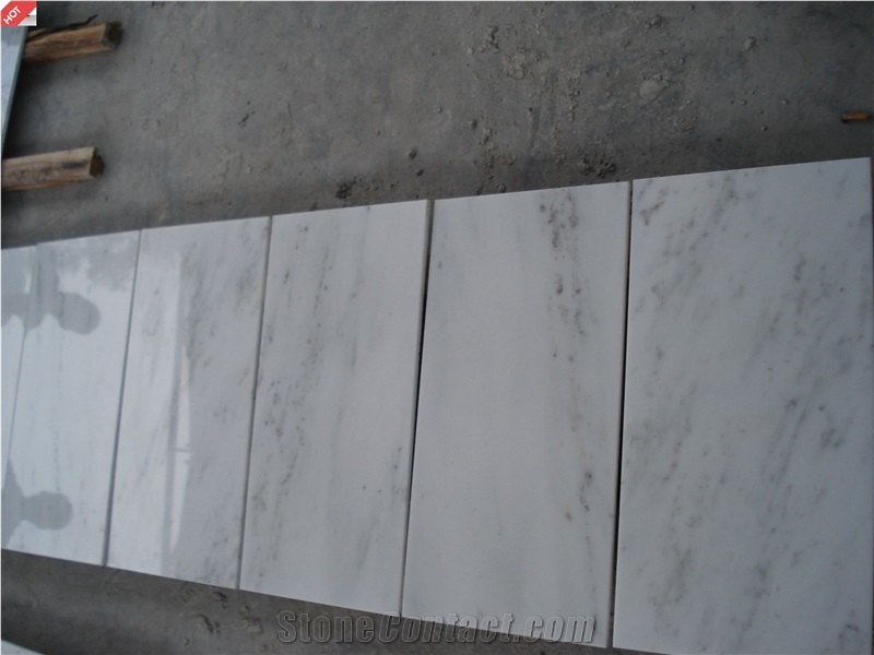 Polished Import Bianco Carrara Marble Slab, Greece White Marble