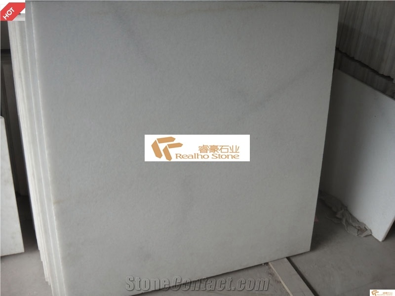 Polished Local Chinese Crystal White Marble Slabs & Tiles