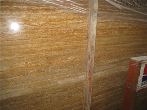 The Popular Gold Color Of Travertine with Beatiful Surface Slabs & Tiles, Golden Travertine Slabs & Tiles