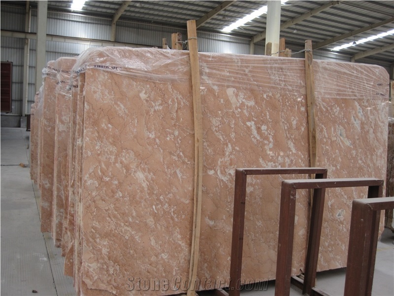 The Uniform Surface Of Classic Pink Marble Slab, India Pink Marble