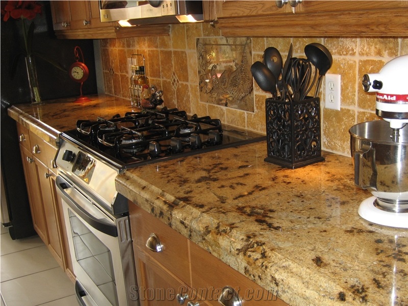 Juparana Lapidus Granite Kitchen Countertop