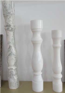 Chinese White Marble Balustrades, Guanxi White Marble Handrails
