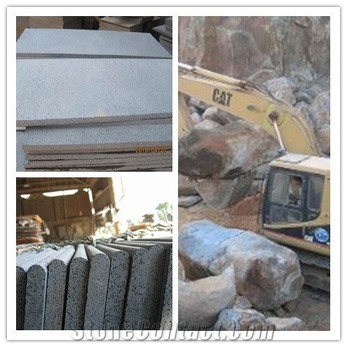 Natural Grey Basalt Slabs & Tiles, China Grey Basalt