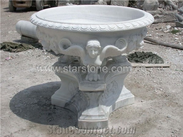 Natural Stone Flowerpot, Stone Flowerpot Marble