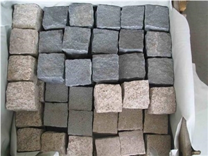 Natural Stone Paver Cubes, Grey Granite Pavers