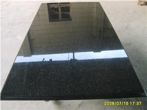 Polished Black Granite Bathroom Countertop