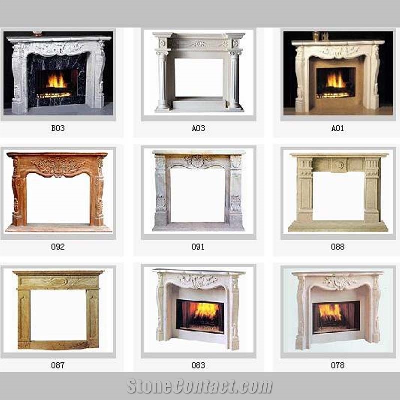 Professional Carving Marble Fireplace
