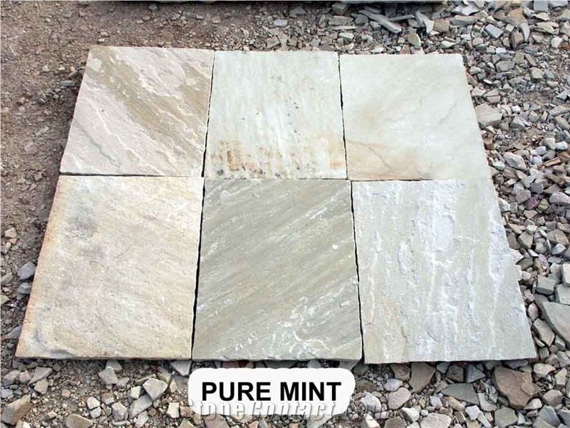 Mint Fossil Sandstone Pavers