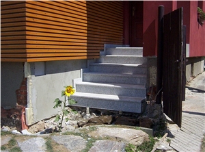 Gris Parga Granite Deck Stairs