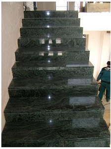 Verde Sao Francisco Granite Stairs