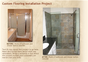 Bathroom Floor and Wall Custom Flooring Installation Project