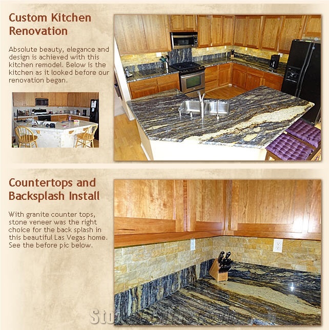 Custom Kitchen Renovation Countertops And Backsplash Install