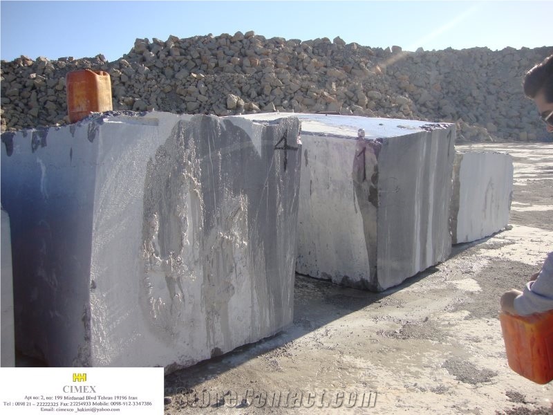 Pietra Gray Marble, Iran Grey Marble Block