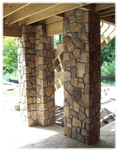 Real Stone Veneer Piers, Natural Stone Wall Cladding