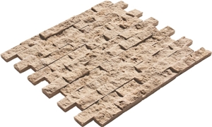 Classic Travertine Split Face, Beige Travertine Split Mosaic