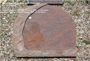 Indian Red Granite Headstone