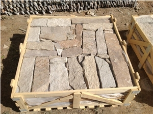 Yellow Granite Stone Irregular Size Cladding,Stack Stone