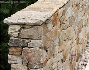 Yellow Granite Stone Irregular Size Cladding,Stack Stone