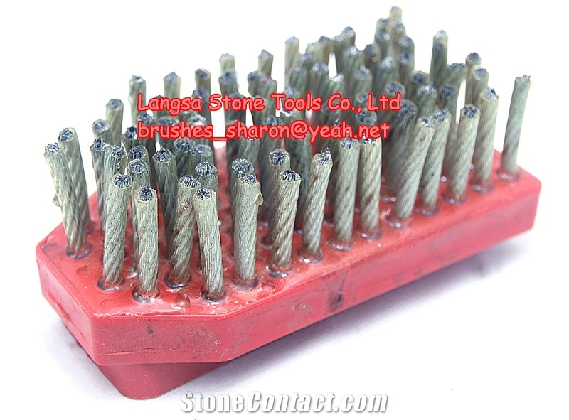 Fickert Steel Brush/Industrial Steel Wire Brush for Stone Material/Marble Granite Glass Abrasive Tools