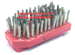 Fickert Steel Brush/Industrial Steel Wire Brush for Stone Material/Marble Granite Glass Abrasive Tools