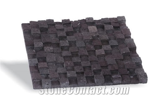 Black Basalt Cubic Split Mosaic