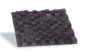 Black Basalt Cubic Split Mosaic