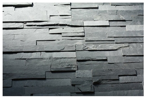 Tibet Black Slate Wall Panel, Black Slate Cultured Stone