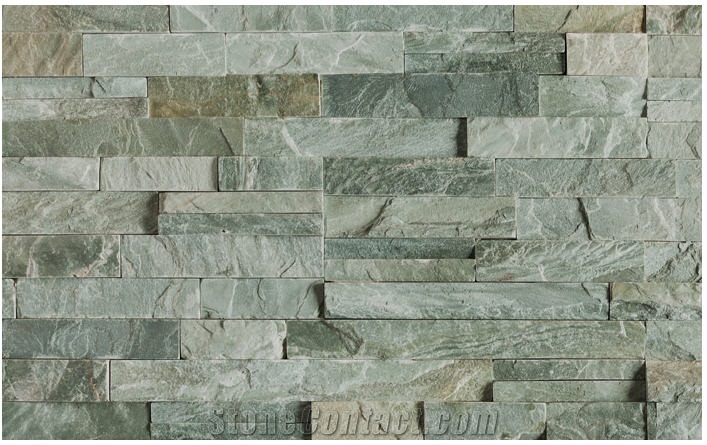 Tibet Green Quartzite Cultured Stone Wall Panel