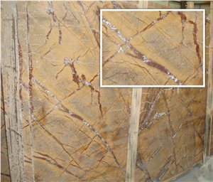 Rain Forest Brown Marble Slabs, India Brown Marble