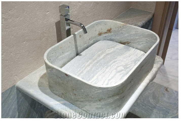 Rentina Green Marble Bathroom Wash Basin